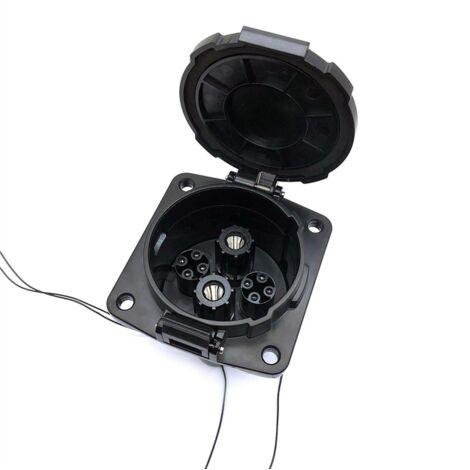 Nikou 5 Pezzi Connettore Porta Di Ricarica Per Scooter Elettrico, 3 Pin, Impermeabile Con Cappuccio, Ricambio Per Caricabatterie, Installazione Facile