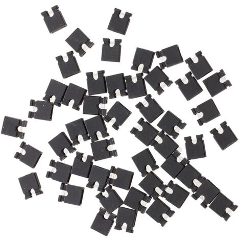 sourcing map, 30 connettori standard da 2,54 mm, attacco a spina di sicurezza da corto circuito, mini connettore a ponte per ponticello, colore: nero