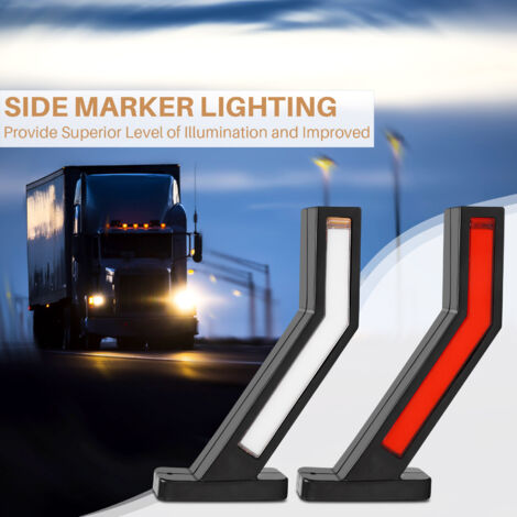 2 pz x 9 LED E-MARKED SMD 12 V 24 V luci laterali rosso bianco ambra per camion camion rimorchio HGV camper telaio made in EU