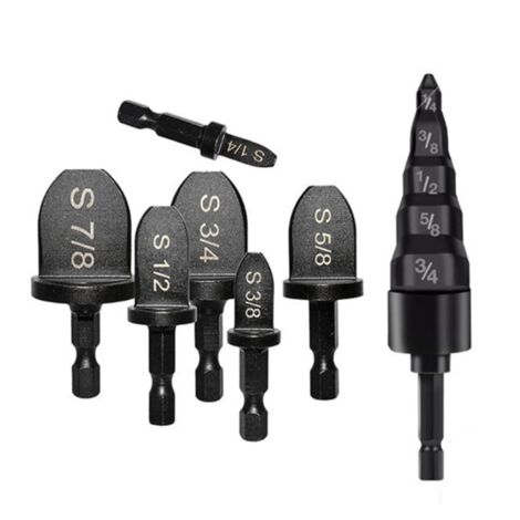 2 Punte Per Trapano PPR Per Tubi Acqua – Svasatura HSS Con Gambo Esagonale 1/4, Per Tubi 1/2 E 1 Pollice