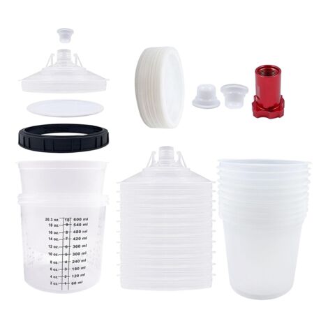 Rivestimento Per Tazza Di Miscelazione E Sistema Di Tappo Per Pistola A Spruzzo Per Vernice HVLP Kit Per Pistola A Spruzzo Per Auto Da 20 Once 600 Ml 87529586