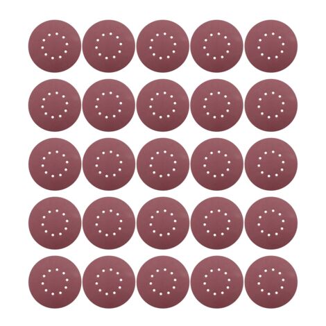 30 Pezzi Dischi Abrasivi 225 Mm 8 Fori Rotondi Di Carta Vetrata