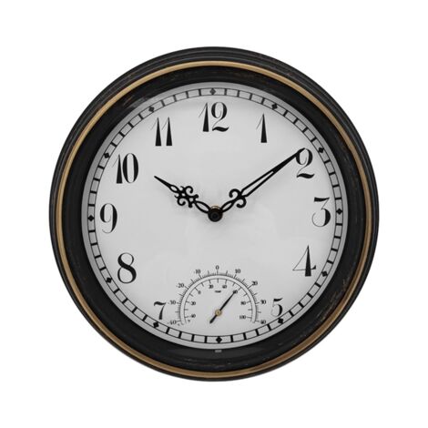 SEIKO Orologio Da Parete 12 Pollici Con Cornice Nera E Numeri Luminosi