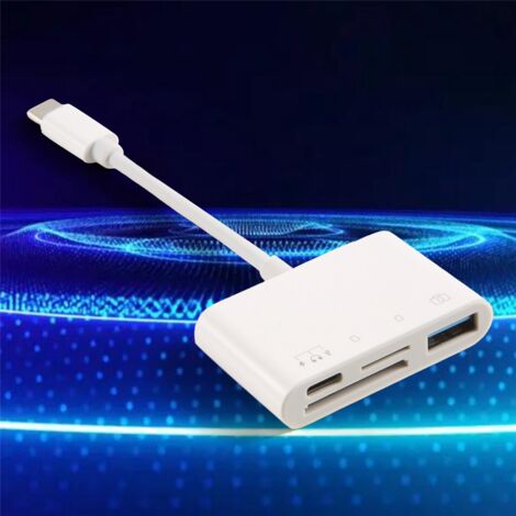Lettore Di Schede USB 3.0 A 2 Slot - 5 Gbps Ad Alta Velocità Per Fotocamera - Multifunzione Plug & Play - Portatile In ABS - 3