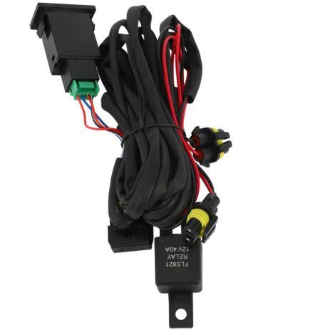JD1912 Cablaggio relè auto 12V 40A Prese cablaggio SPST a 4 pin con cavi etichettati a colori per camion automobilistico, furgone, moto, barca  13