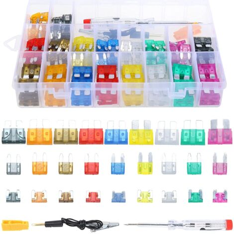 Gaoekoius Kit 50 Fusibili A Lama Standard 30A Per Auto | Omologati DOT, Colore Nero, In Scatola