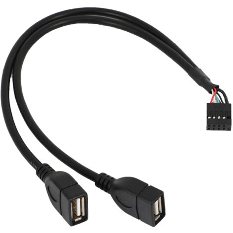 Scheda Madre 30CM 10 Pin Connettore Femmina A 2 Porte Dual USB 2.0 Adattatore Y Splitter Cable 10pin 2am 88059024
