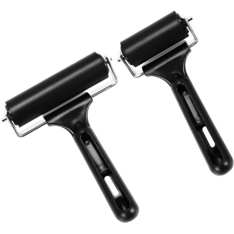 3 Pack Rullo Di Gomma Brayer, 1.4 / 2.4 / 4 Pollici Rulli Brayer In Gomma Dura Rullo Artigianale Artistico Per La Stampa Inchiostro Carte Da Parati Incollaggio Stampaggio Yujia
