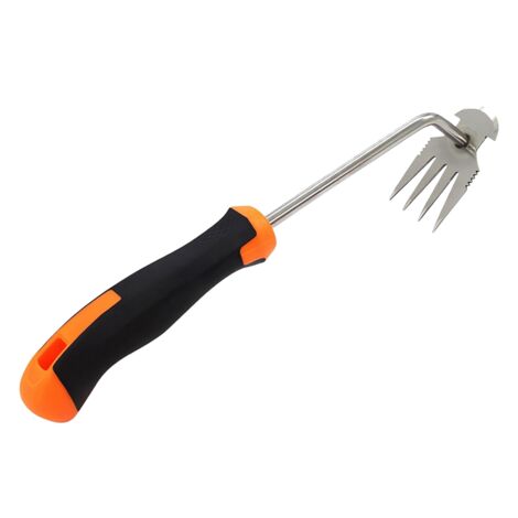 Set Di 2 Rastrelli Da Giardino Manuali – 4 Denti E 11 Denti In Acciaio Inox Con Manico In Gomma