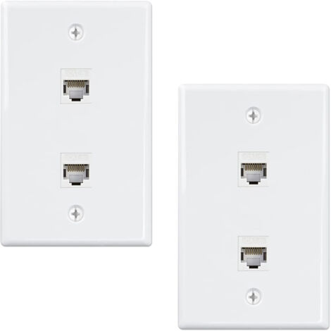 RiteAV - 2 HDMI e 1 porta Ethernet bianca Cat5e piastra da