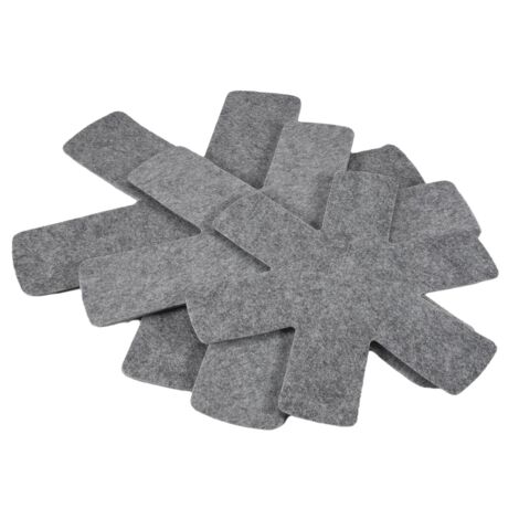 Set di 12 protezioni per pentole e padelle, divisori per pentole, set di protezioni antiscivolo per proteggere e separare pentole e padelle per evitare graffi o sparsi durante l'impilamento