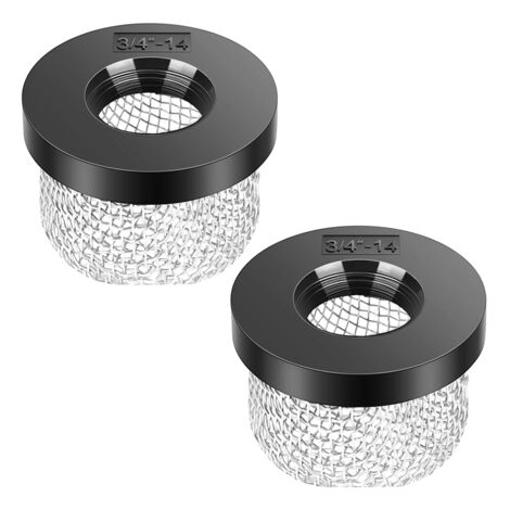 Filtro Aeratore In Acciaio Inox Per Pompa Livewell – Filettatura 3/4-14, Nero E Argento, Per Pesca E Acquari
