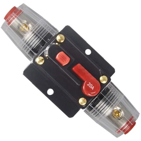 Interruttore Automatico per Auto e Camion 12V 24V 20A 30A 40A 50A 60A 80A 100A 125A 150A con Portafusibili Autoripristinante e Adattatore per Fusibili Modificato