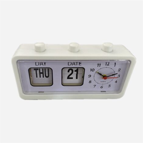 Orologio Flip Clock Retrò Da Tavolo – Meccanismo Al Quarzo, Acciaio Inox, Digitale A Palette, Dimensioni 21x9.8x16.5 Cm, Nero/Bianco