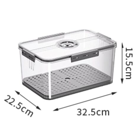 Scatola Per Pane Da Banco Cucina 1 Livello, Contenitore Stile Rustico Grande Capacita Con Pannello Porta Corrugato In Acrilico Nero Vevor 96598553