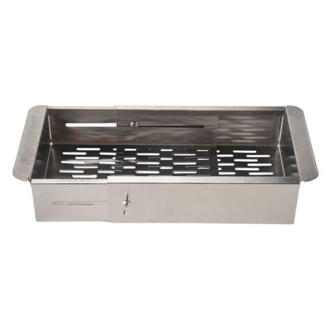 Cestello scolapasta retrattile in acciaio inox per lavello da cucina - Lava frutta e verdura