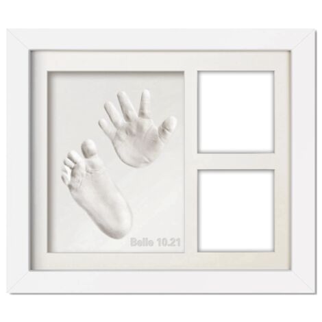 Kit Impronte Mani Piedi Neonato Rosa | Cornice e Album Foto Twin