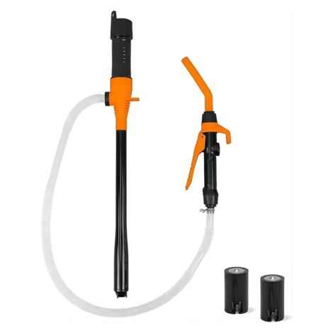 Pompa Di Trasferimento A Batteria Portatile Per Benzina, Diesel, Acqua - Con Filtro E Controllo Flusso - Ugello Lungo 12,8" - 3