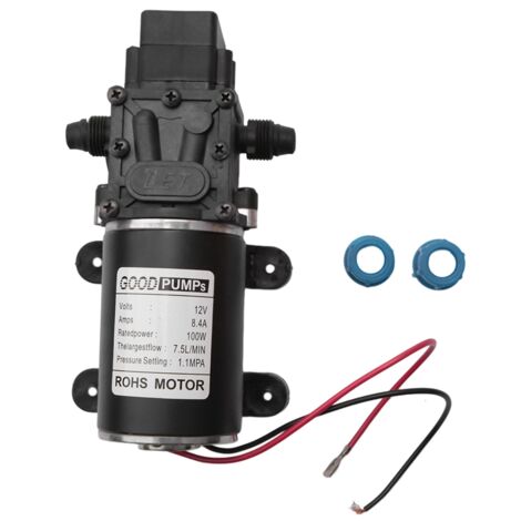 Pompa Dell'acqua Ad Alta Pressione - Pompa Dell'acqua A Membrana DC 12V 116 Psi 5 Lmin Pompa Irroratrice Autoadescante Con Morsetti Per Roulottebarcacampergiardino 90420928