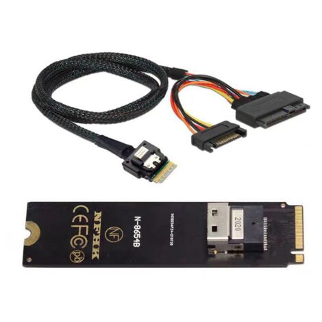 WW SFF-8654 a U2 K NGFF M-Key a per adattatore SATA WW SFF-8654 a U2 K NGFF M-Key a per adattatore SATA