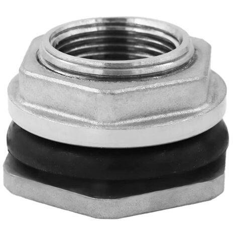 Connettori Femmina Per Serbatoio Acqua Da 1/2 Pollice (12,7 Mm) – Raccordo A Paratia In PVC Per Botti Di Pioggia, Vasche, Acquari, Piscine, Confezione Da 2 Con Guarnizioni