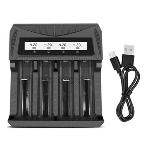 Custodia Per Power Bank Fai-da-te Con Display LCD - Caricabatterie 4 Slot 18650 - 4