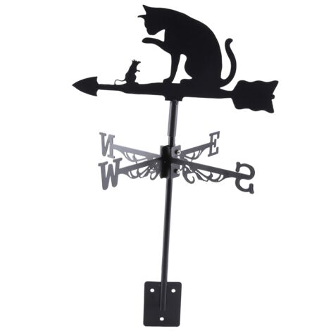 LIKGREAT Orecchini Pendenti Donna Gatto E Luna In Acciaio Inox - Gioielli A Tema Luna E Gatto, Argento E Oro, Regalo Compleanno - 2