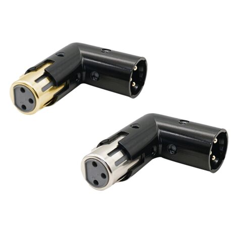 Spina Adattatore Audio 2PCS Adattatore Angolare XLR A 3 Pin Adattatore Xlr Ad Angolo Retto Regolabile Da Maschio A Femmina Adattatore Xlr A 90 Gradi S2024121264