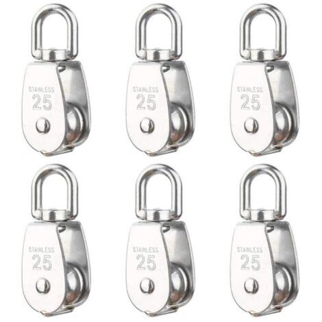 Onduline Rotolo Corda Di Sollevamento Con Puleggia Girevole - Singola/Doppia, Acciaio Inox, Per Carichi Pesanti Puleggia Doppia Trazione Resistente - Foto 6