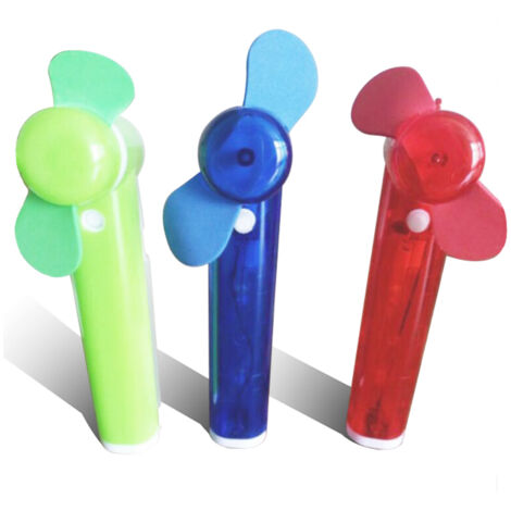 Confezione Da 3 Mini Ventilatori Portatili A Batteria, Per Viaggi E Ufficio Verderosabianco~p137282892