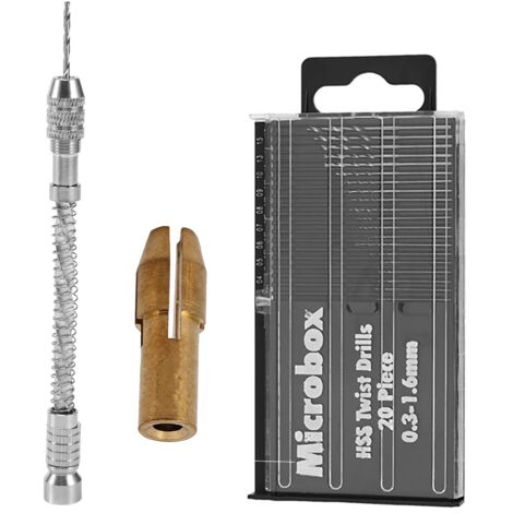 21 Pezzi Perno Morsa Mano Spirale Trapano Mini Micro-Trapano Bits ...