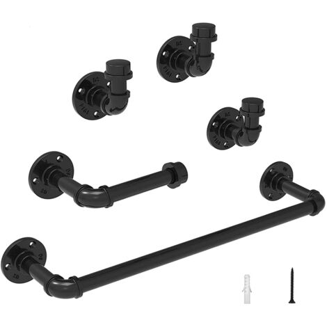 Portasciugamani Nautico In Corda E Tubo Industriale – Diametro 12 Cm, Montaggio A Parete