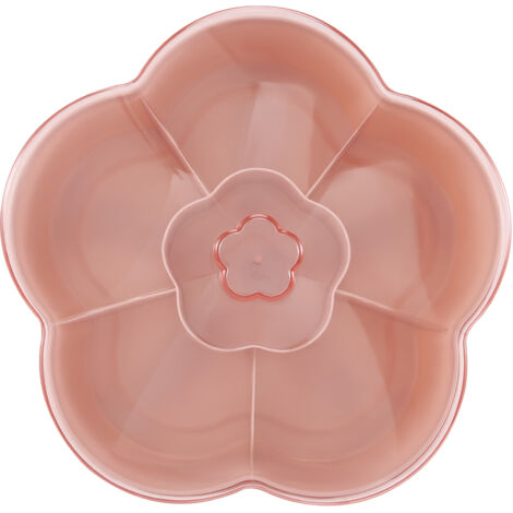 Chaveou Scatola per , vassoio per a forma di fiore con coperchio, contenitore per alimenti per caramelle, contenitore per frutta secca, rosa