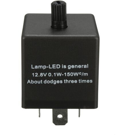 Futheda Relè LED di velocità regolabile per auto, lampeggiatore a 3 pin