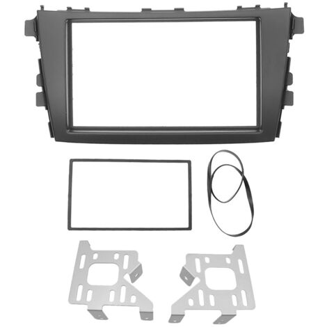 Kit Staffa Di Montaggio Universale Per Autoradio 2 DIN – Gabbia In Metallo Argento Per MP5/DVD/CD Con Viti (Supporto Per Accessori Auto)