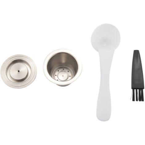 Capsule Caffè Riutilizzabili In Acciaio Inox Con Coperchio In Silicone - 2 Pezzi, Ricaricabili Per Macchina, Filtro Fine