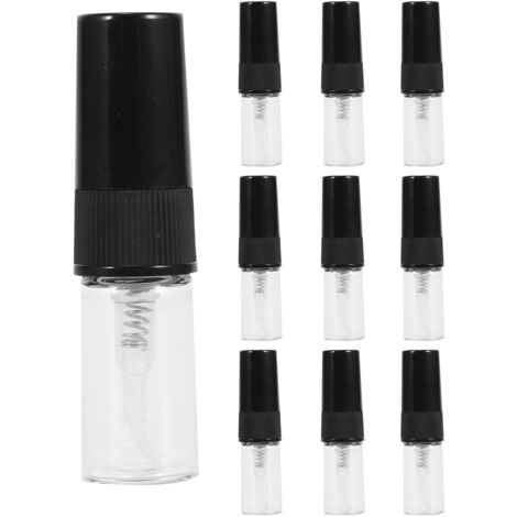 Mini flacone spray per profumo ricaricabile flacone in vetro da 5 ml confezione da 2 Black | Leroy Merlin