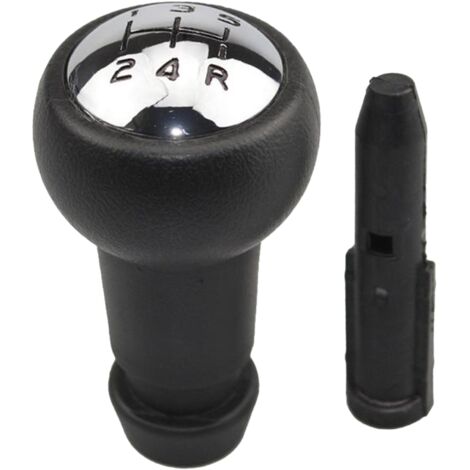 Pomello Del Cambio Manuale A 5 Velocità In Plastica Ed Ecopelle - Per Mini Cooper R50 R53 (2000-2006) E Cabrio R52 (2002-2008) - Colore Nero/Bianco