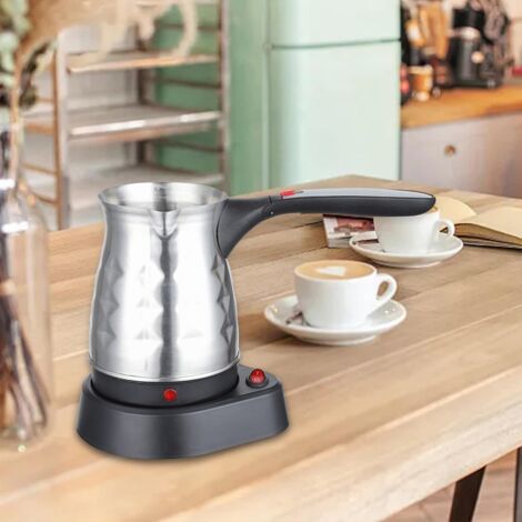 Mumusuki Caffettiera Elettrica Turca, 300 Ml Riscaldamento Veloce e Uniforme Bollitore Elettrico per caffè Turco Caffettiera Multifunzionale per caffè Vino Giallo Tè Spina Europea 220 V