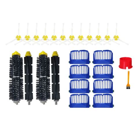 K di parti di ricambio per iRobot Roomba serie 600 610 620 625 630 650 660 Spazzola a setole per frullino aspirapolvere + filtro Aero Vac + spazzola laterale  6
