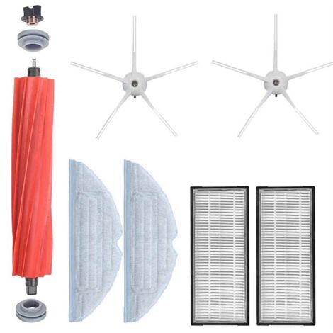 Roboter-Deals Kit Accessori Per Roborock S5, S6, S7 - Spazzola Principale, Laterali, Filtro E Cuscinetto - Ricambi Compatibili - 2