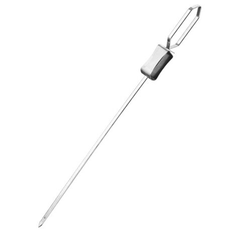 HIYAA 6 Spiedini Per Griglia A 3 Vie In Acciaio Inox – 38,1 Cm Con Spingi Alimento