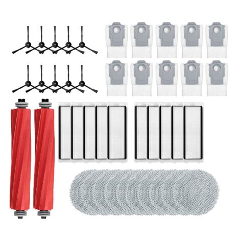 Set Accessori Per Dreame Bot Z10 Pro E L10 Plus - Spazzola, Filtro, Sacchetti, Panni E Spazzole Laterali - 5