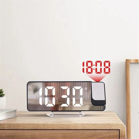 Lancoon Sveglia Digitale In Legno, Ora Data Temperatura Umidità Display Attivazione Sonora 3