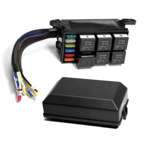 10 vie DC 12 ~ 32 V lama portafusibili blocco fusibili con luce di avvertimento LED copertura di protezione per auto auto barca Marine Trike con manuale di istruzioni dettagliato