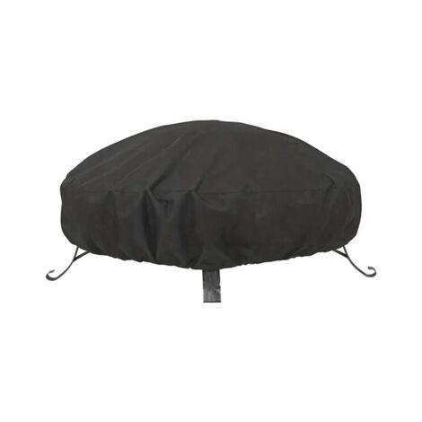 Copertura Per Braciere Rotonda 96,5 Cm Impermeabile In Poliestere Con Cordino, Protezione Anti-UV E Antipolvere – Colore Nero