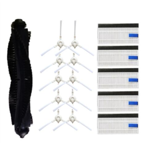 Kit Ricambi Per Robot Aspirapolvere Netbot S12 E Haier T550W/T560H - 5 Filtri + 10 Spazzole Laterali, Set Manutenzione Sostituzione