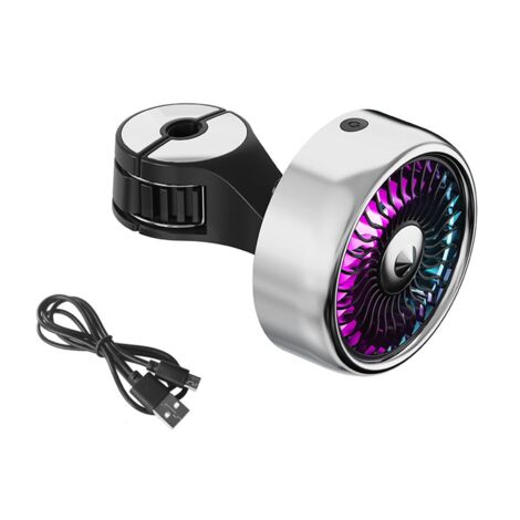 Mini Ventilatore USB Da Tavolo In Metallo, 10 Cm, Portatile E Silenzioso Con Testa Regolabile 360°
