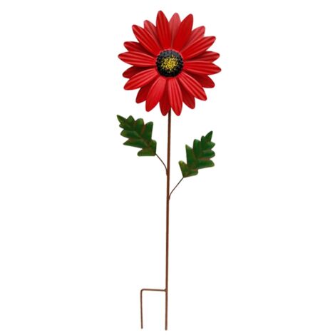 Exhart Love Bird - Confezione Da 12 Pali Da Giardino A Forma Di Cuore, Decorazioni In Ceramica Con Molla, 50 Cm