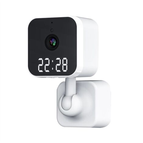 Telecamera Di Sicurezza Wi-Fi A Forma Di Orologio - 1080p, Visione Notturna, Audio Bidirezionale, Rilevamento Movimento (Nero) - 5